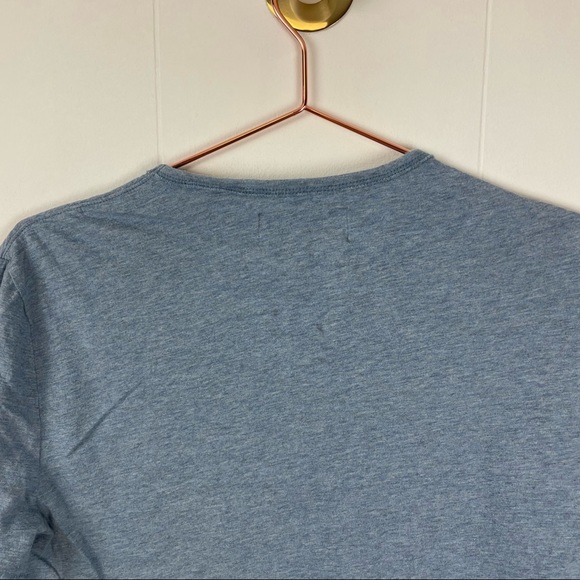 Penguin Light Blue V-Neck Short Sleeve Pocket T-Shirt - Picture 7 of 9